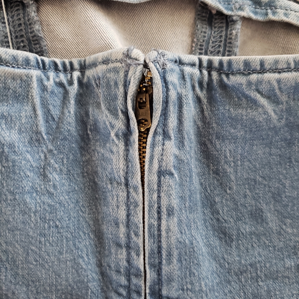 Abercrombie & Fitch strapless A-Line Denim Dress - Light Blue - Picture 3 of 5